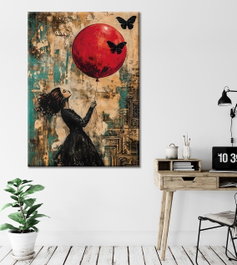Wallity WY433 Pintura Decorativa en Lienzo Multicolor 50 x 70 cm